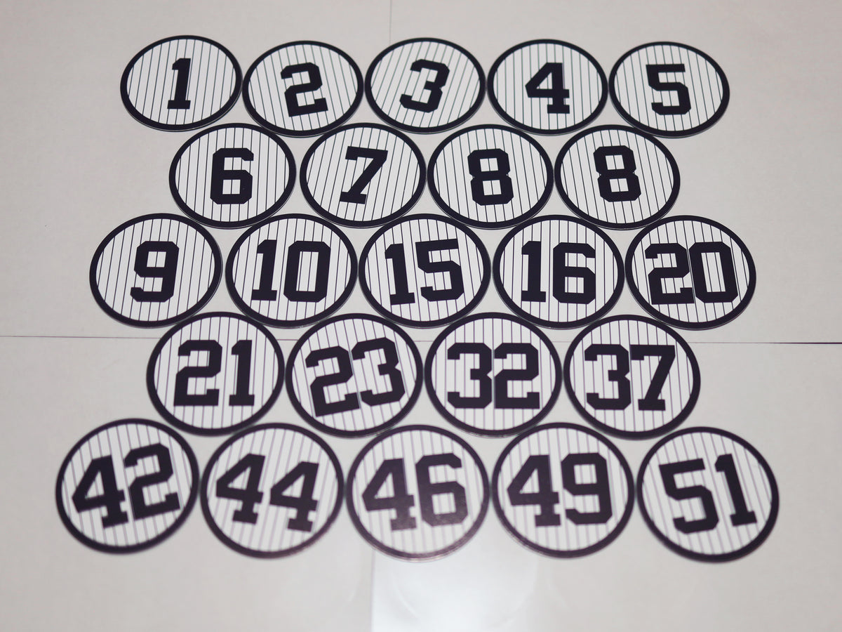 New York Yankees Retired Jersey Magnets by Nostalgia Collect