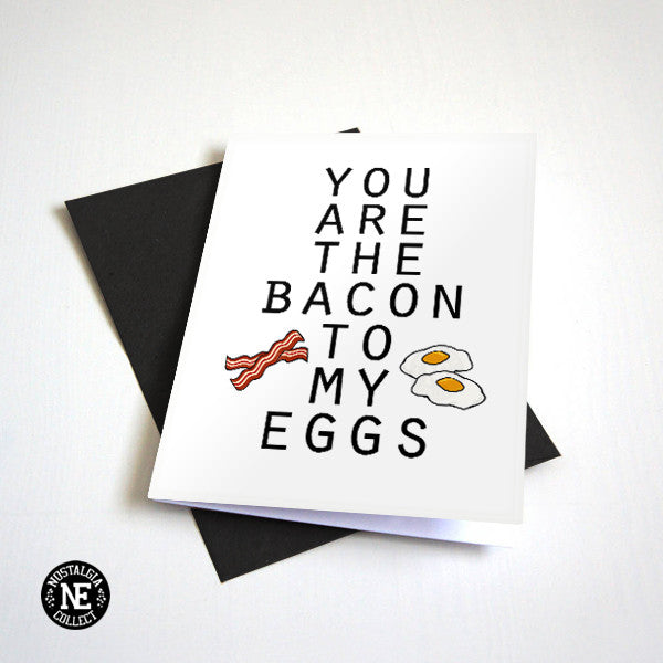 Bacon and Eggs Valentine's Day card by Nostalgia Collect