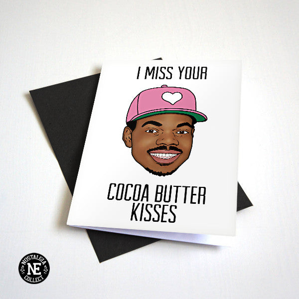 I Miss Your Cocoa Butter Kisses love and anniversary card by Nostalgia Collect