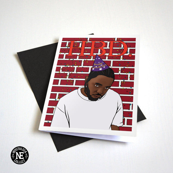 HBD. Funny Rap Hip Hop Birthday Card by Nostalgia Collect