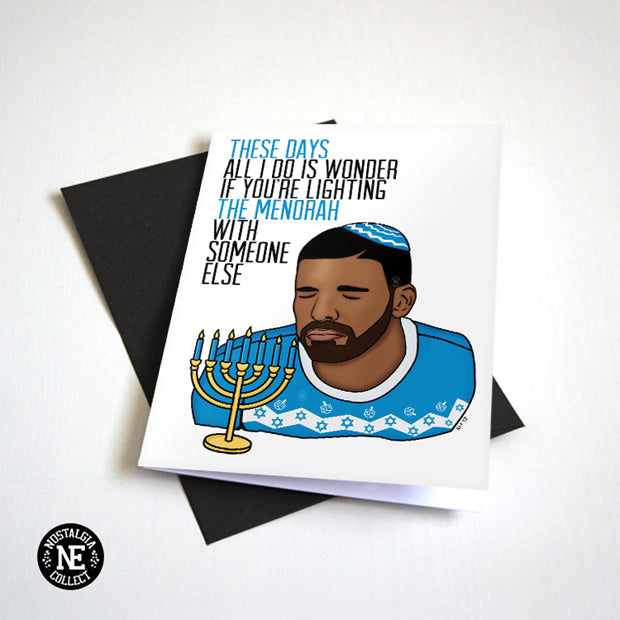 Lighting The Menorah With Someone Else Christmas card by Nostalgia Collect