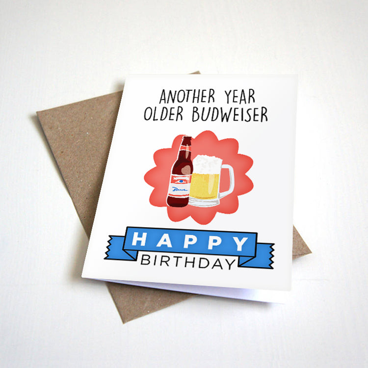 Older But Wiser beer birthday card, from Cards for Him