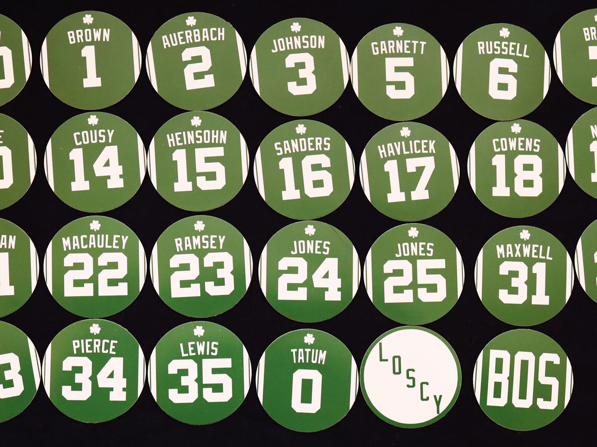 Boston Celtics Retired Jersey Magnets by Nostalgia Collect