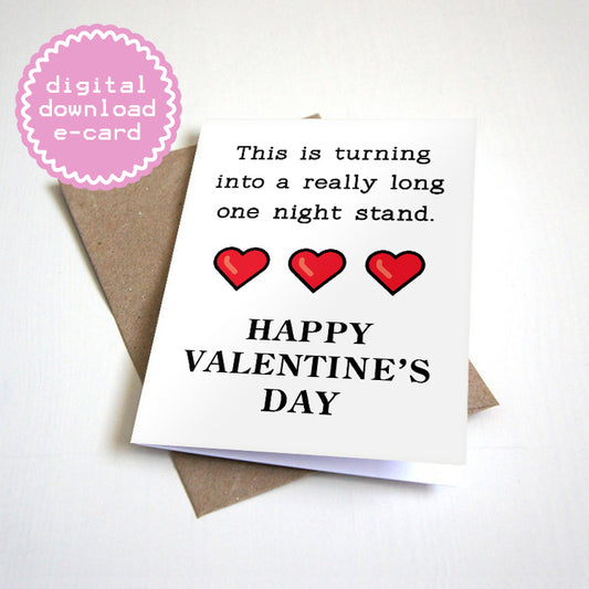 A Really Long One Night Stand Valentine's Day e-card by Nostalgia Collect