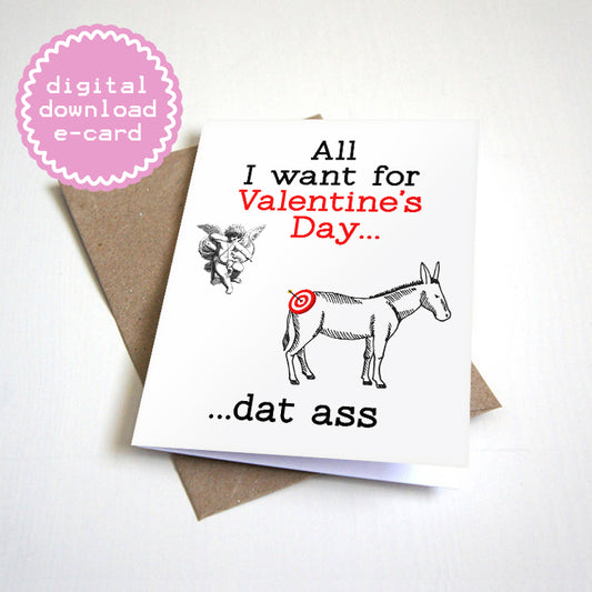A Piece of Dat Ass Valentine's Day e-card by Nostalgia Collect