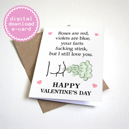 Your Farts Stink Valentine's Day e-card by Nostalgia Collect