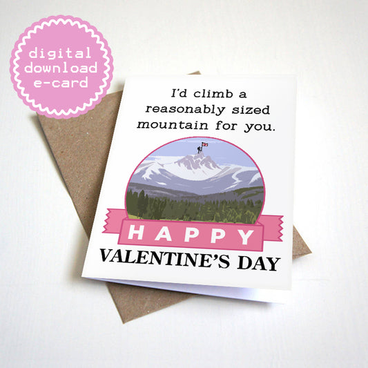 A Reasonably Sized Mountain Valentine's Day e-card by Nostalgia Collect