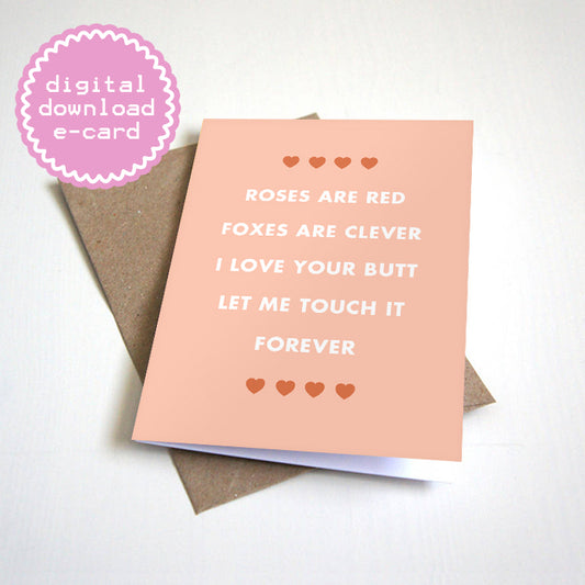 Foxes Are Clever Valentine's Day e-card by Nostalgia Collect