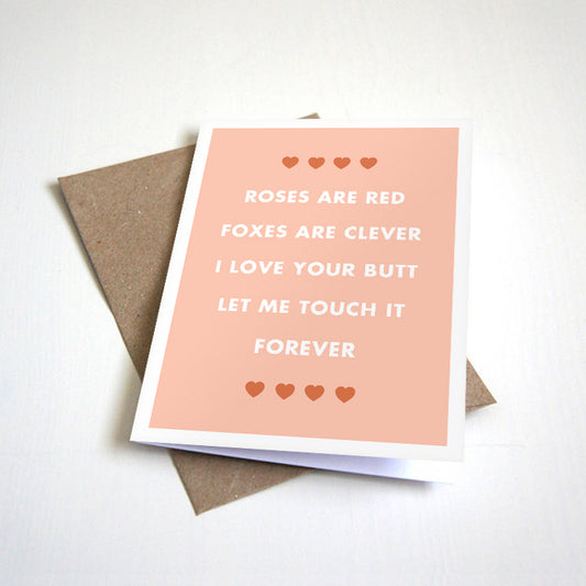 Foxes Are Clever Valentine's Day card by Nostalgia Collect