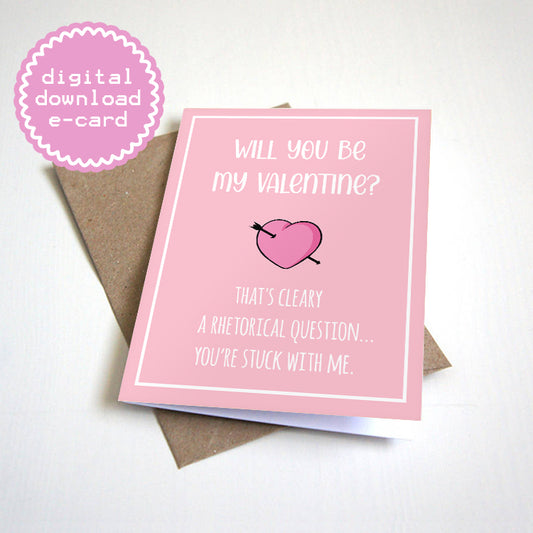 Rhetorical Valentine's Day Card by Nostalgia Collect