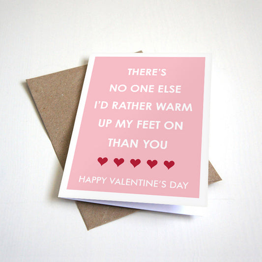 Favorite Feet Warmer Valentine's Day card by Nostalgia Collect