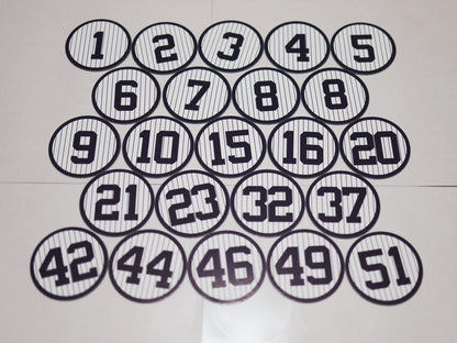 New York Yankees Retired Jersey Magnets by Nostalgia Collect