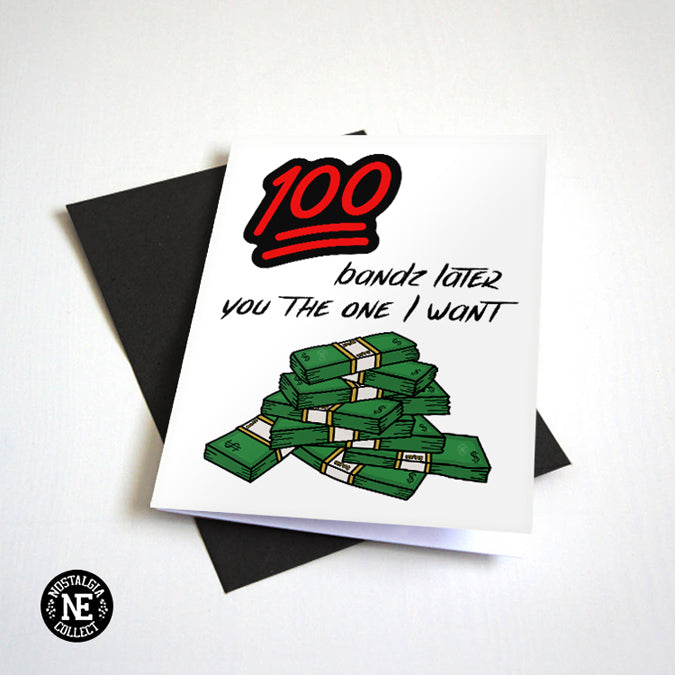 100 Bands Later love and anniversary card by Nostalgia Collect