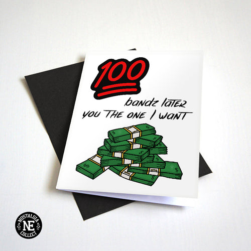 100 Bands Later - Hip Hop Love and Anniversary Card