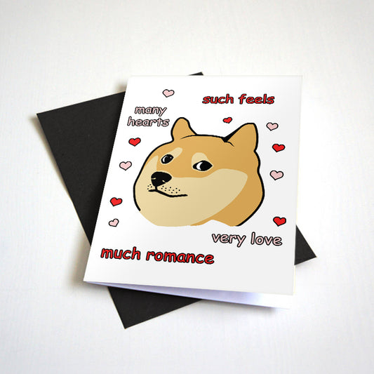 Doge Valentine's Day Meme Greeting Card by Nostalgia Collect