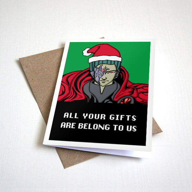 All Your Gifts Are Belong To Us birthday card by Nostalgia Collect, photo 2