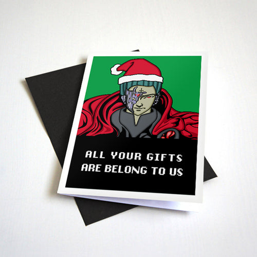 All Your Gifts Are Belong To Us - Oldschool Meme Christmas Card