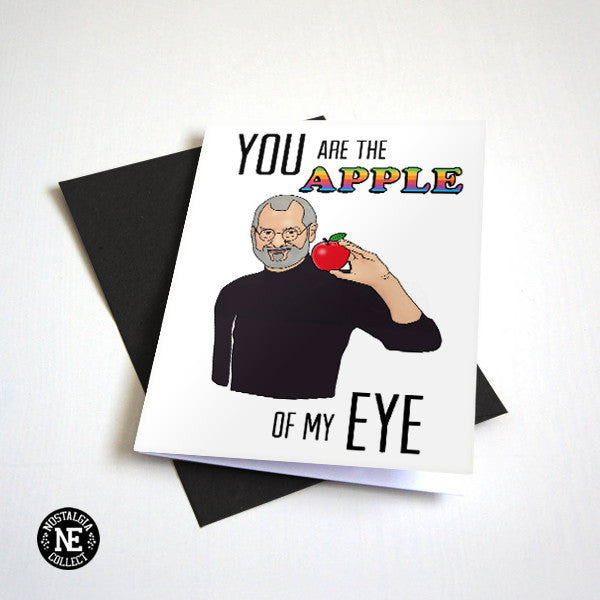 You Are The Apple of My Eye - Funny Pun Greeting Card
