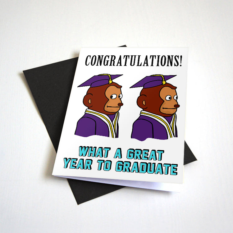 Awkward Look Monkey Meme Graduation Card – Nostalgia Collect