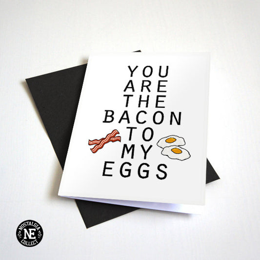 Bacon and Eggs Valentine's Day card by Nostalgia Collect