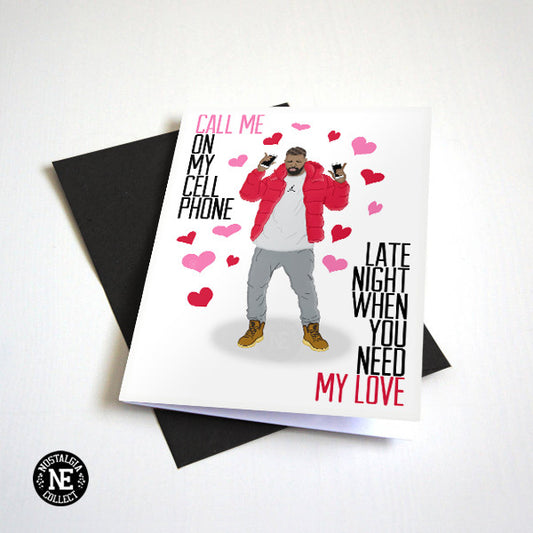 Call Me On My Cellphone Valentine's Day card by Nostalgia Collect
