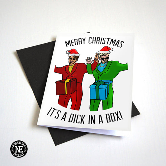 Its a Dick in a Box Christmas card by Nostalgia Collect