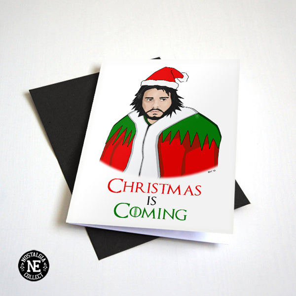 Christmas is Coming Christmas card by Nostalgia Collect