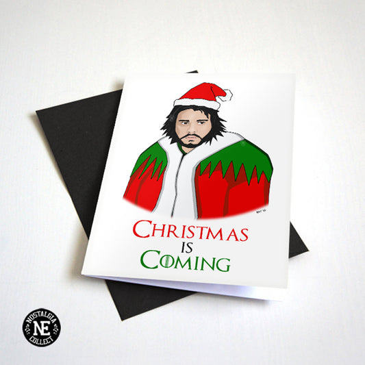 Christmas is Coming Christmas card by Nostalgia Collect