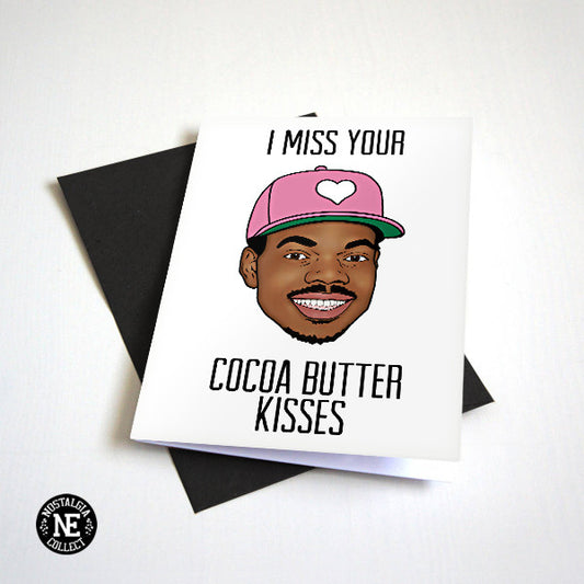 I Miss Your Cocoa Butter Kisses love and anniversary card by Nostalgia Collect