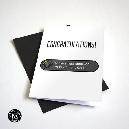 Achievement Unlocked Graduation Card - College