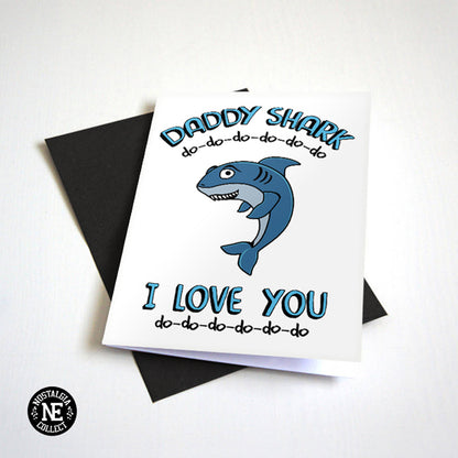 Daddy Shark love and anniversary card by Nostalgia Collect