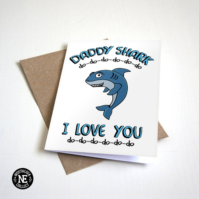 Daddy Shark love and anniversary card by Nostalgia Collect, photo 2