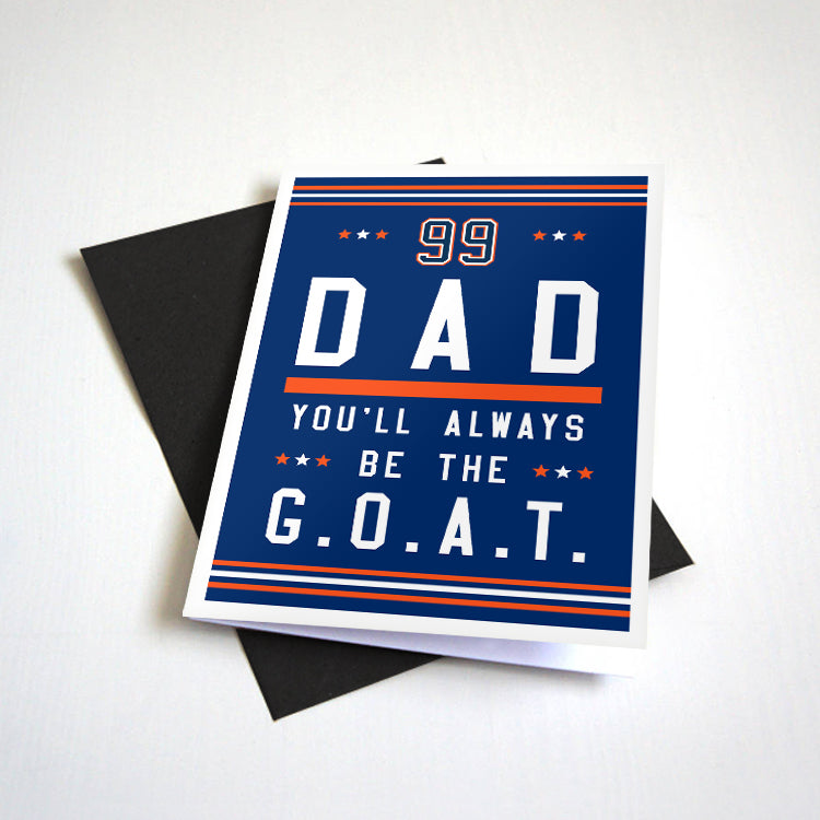 Dad You'll Always Be The GOAT - Hockey Themed Father's Day Card