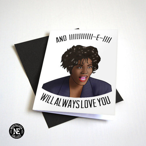 whitney houston card