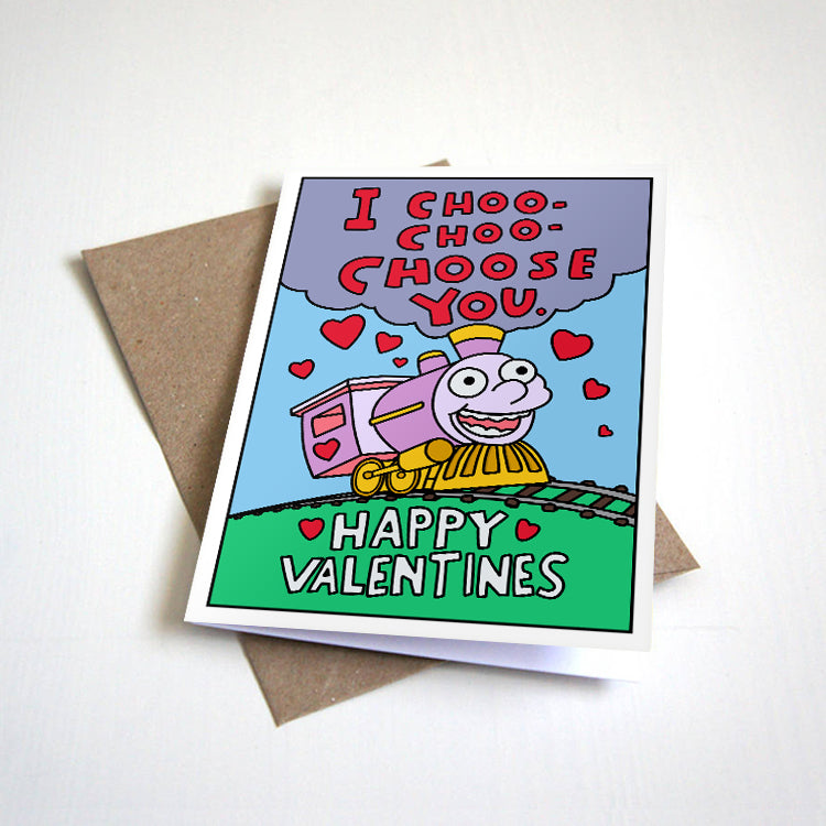 Classic I Choo Choo Choose You Valentine's Card by Nostalgia Collect