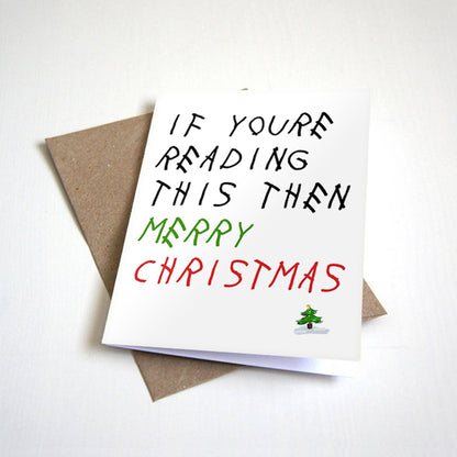 If You're Reading This Then Merry Christmas Christmas card by Nostalgia Collect, photo 2