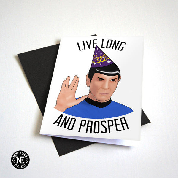 Live Long and Prosper birthday card by Nostalgia Collect