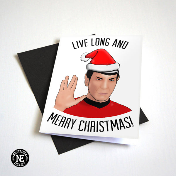 Live Long And Merry Christmas - Funny Sci-Fi Christmas Card