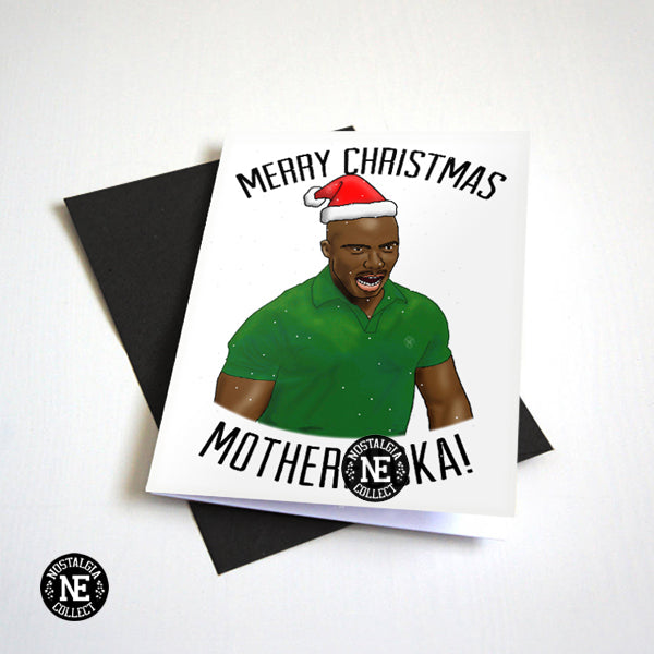 Merry Christmas Motherf**ka! Christmas card by Nostalgia Collect