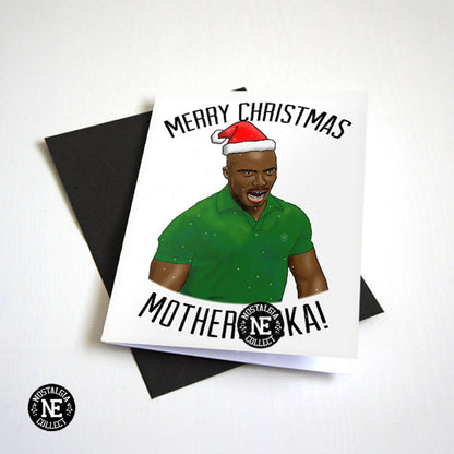Merry Christmas Motherf**ka! Christmas card by Nostalgia Collect