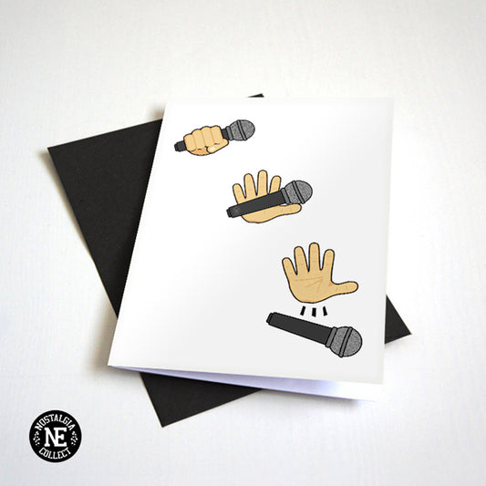 Mic Drop graduation card by Nostalgia Collect