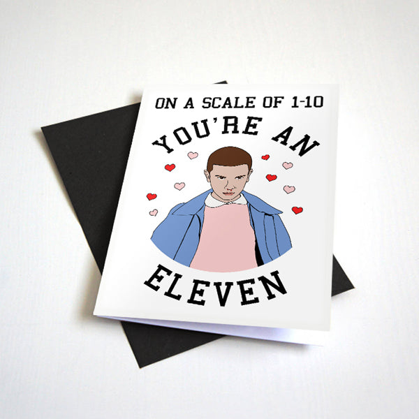 On A Scale of One to Ten love and anniversary card by Nostalgia Collect