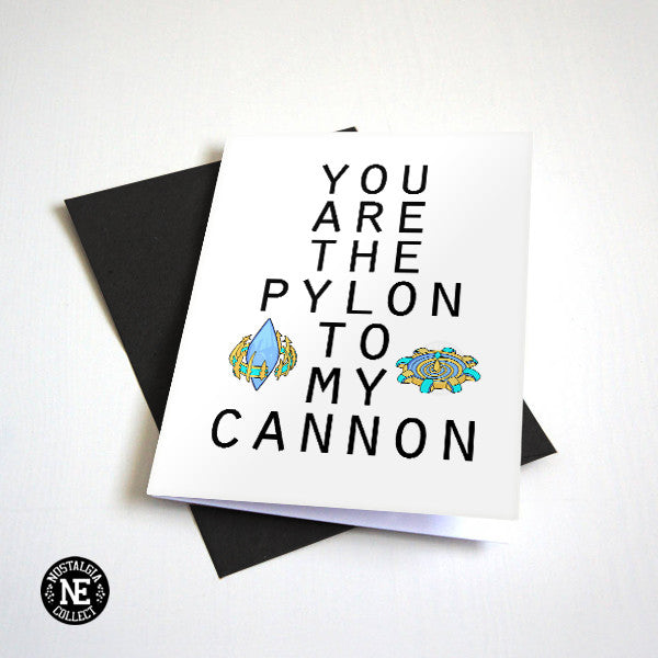 You Are the Pylon to My Photon- Gamer Couple Greeting Card
