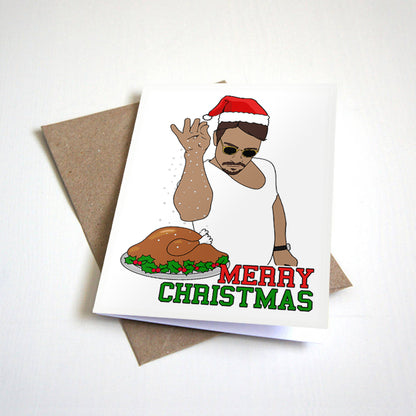 Salt Bae Christmas Turkey birthday card by Nostalgia Collect, photo 2