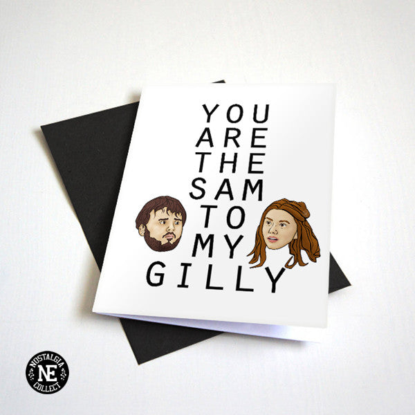 You Are the Sam to My Gilly Valentine's Day card by Nostalgia Collect