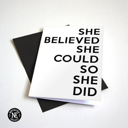 She Believed She Could Congratulations Card by Nostalgia Collect, photo 3