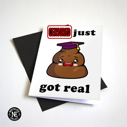 Poop Emoji Graduation Card 2018 Censored