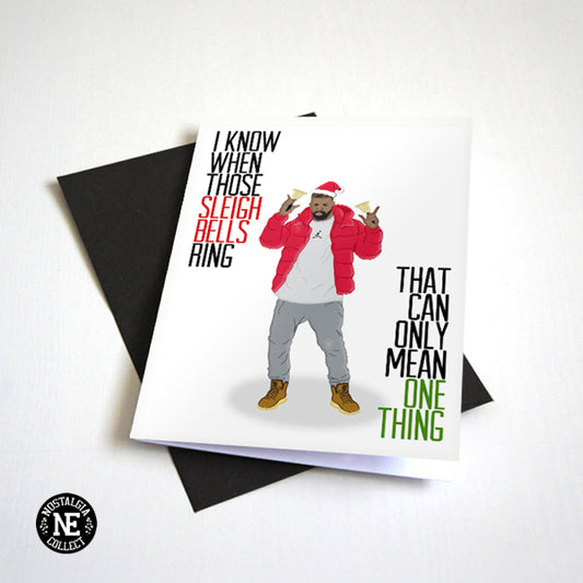 I Know When Those Sleigh Bells Ring Christmas card by Nostalgia Collect