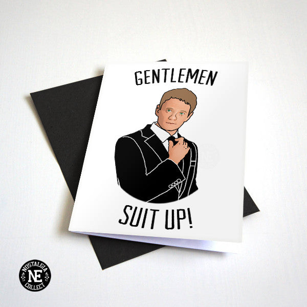 Gentlemen, Suit Up! - Groomsmen Invitation Wedding Card