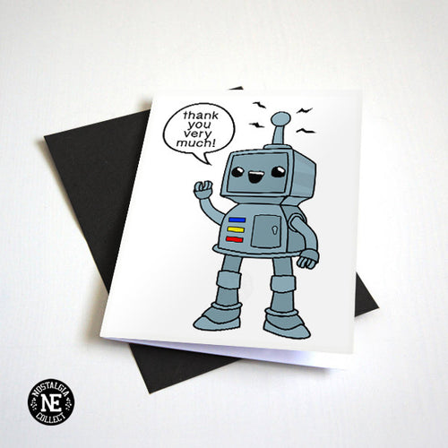 Domo Arigato - Thank You Very Much Robot - Appreciation Card